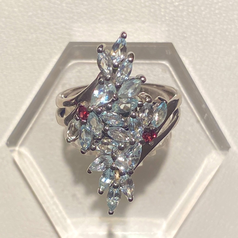 Natural Aquamarine Ring 925